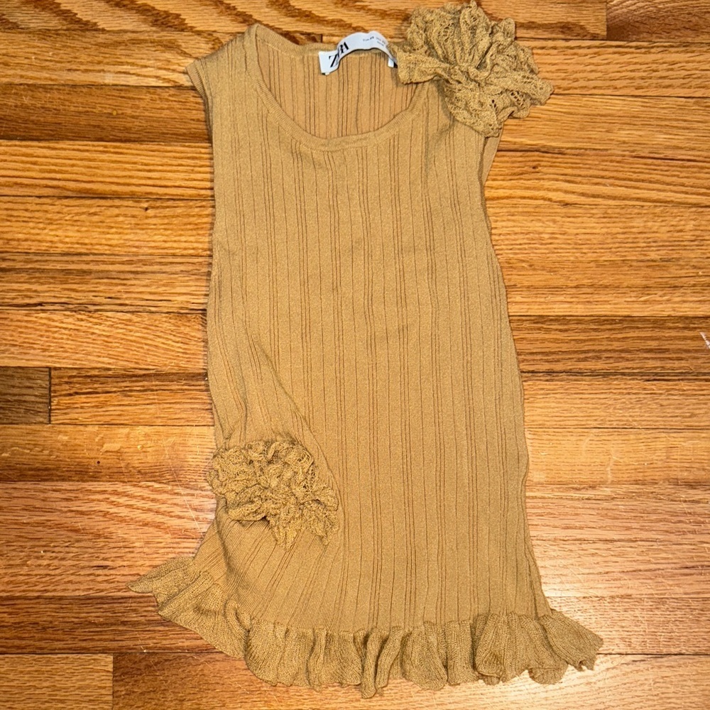Floral Tan Blouse